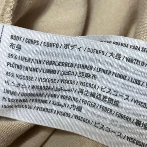 Abercrombie & Fitch Cream Beige Utility Short Sleeve Button Up Romper Shorts S - Picture 4 of 4